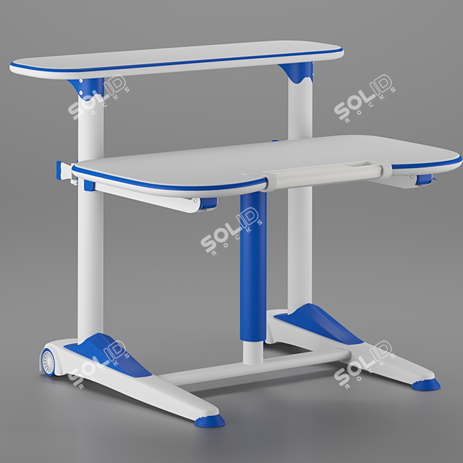 Adjustable Hydraulic Study Table 3D model image 1