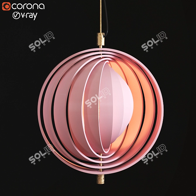 Modern MoonArt Ceiling Lamp 3D model image 2