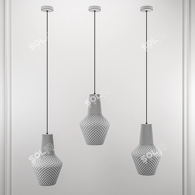 Maytoni Tommy Collection: Stylish Metal and Glass Pendant Light 3D model image 3