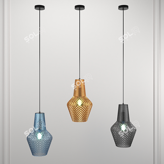 Maytoni Tommy Collection: Stylish Metal and Glass Pendant Light 3D model image 5