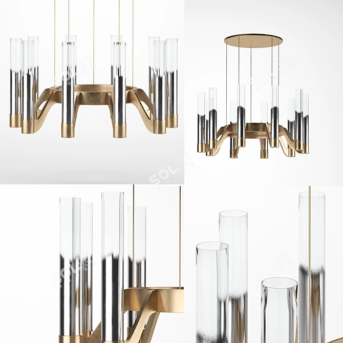 Anzazo Berga Modern Chandelier 3D model image 1