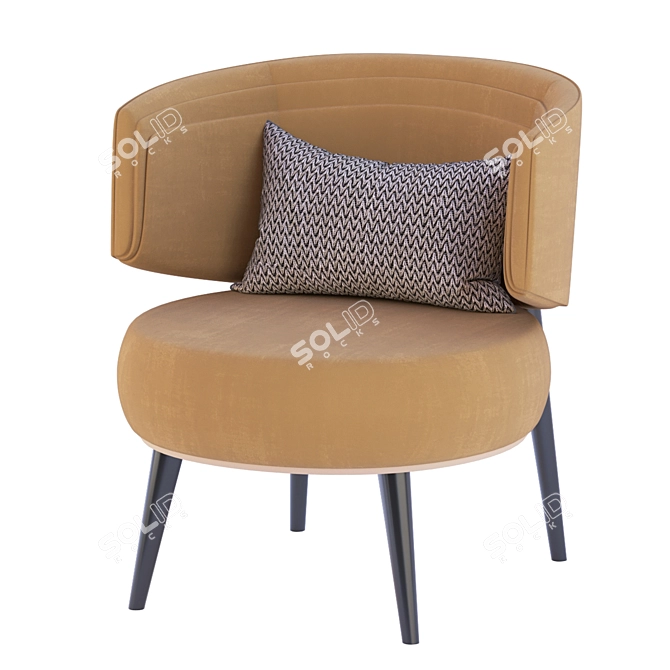 Elegant Lucerne Armchair by Frato 3D model image 1