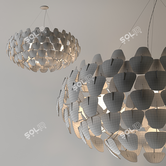 Elegant Hope Suspension Light 3D model image 2