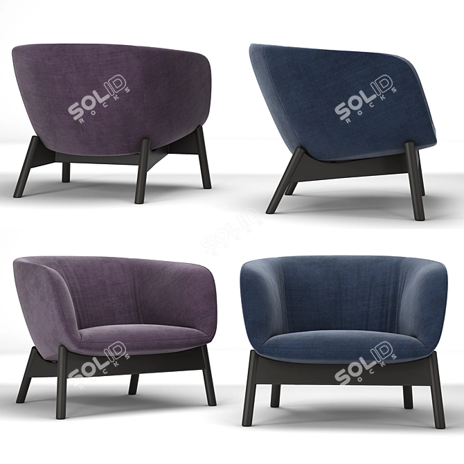 Modern Wendelbo Vista Armchair 3D model image 2