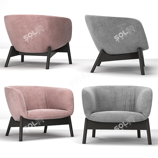 Modern Wendelbo Vista Armchair 3D model image 3