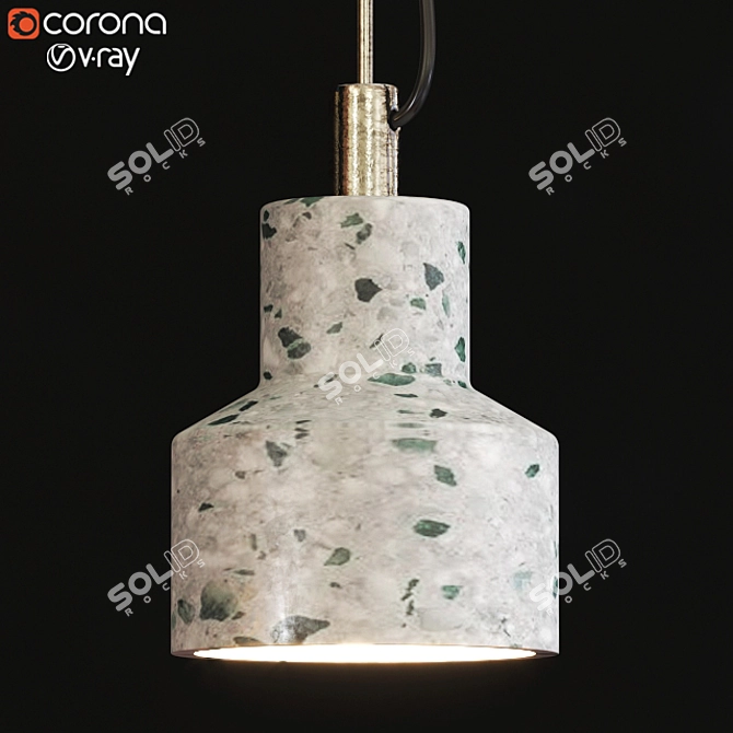 Modern Stone Design Celling Lamp 3D model image 3