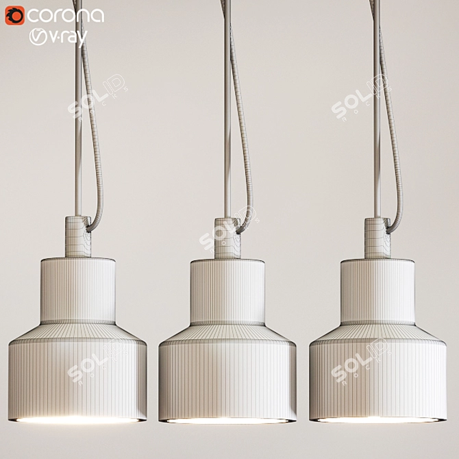 Modern Stone Design Celling Lamp 3D model image 5