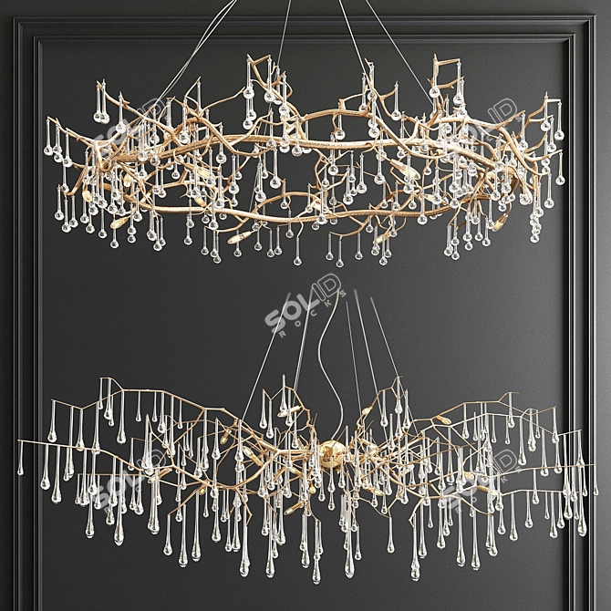 Serip Bijout Chandelier - Elegant Lighting for Any Space 3D model image 1