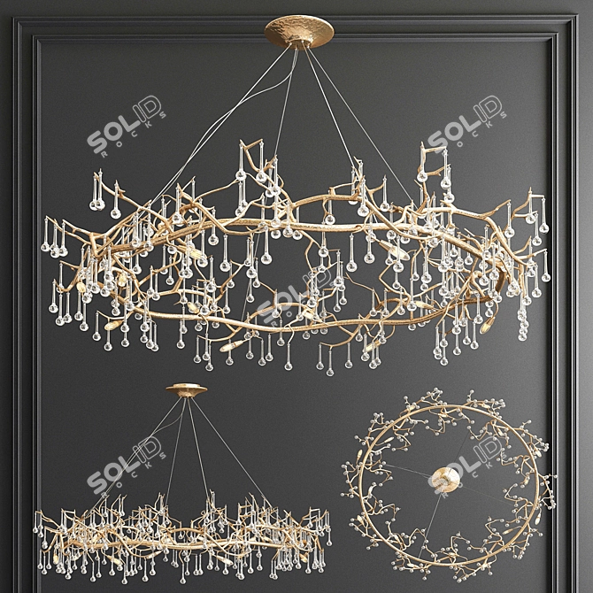 Serip Bijout Chandelier - Elegant Lighting for Any Space 3D model image 3