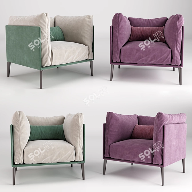 Modern Kubi Armchair by Novamobili 3D model image 1