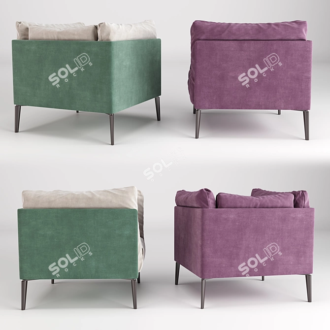 Modern Kubi Armchair by Novamobili 3D model image 2