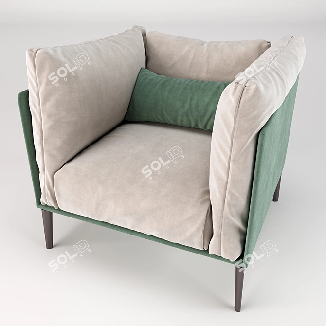 Modern Kubi Armchair by Novamobili 3D model image 3