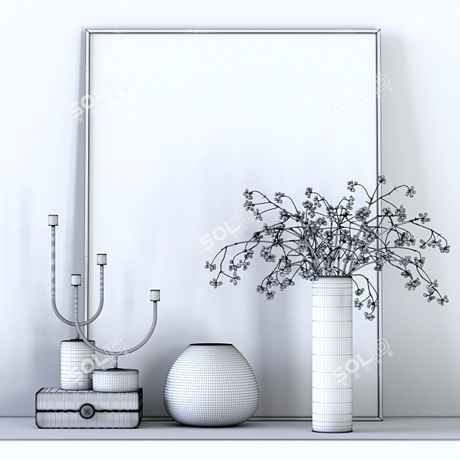 Elegant Decor Set for Home 3D model image 2