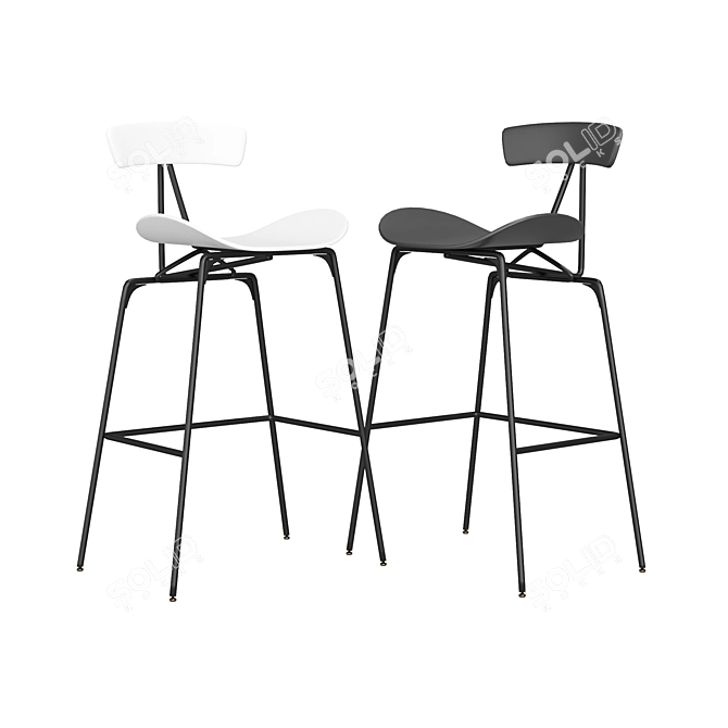 4union Bar Chair: Sleek and Stylish Seating 3D model image 1