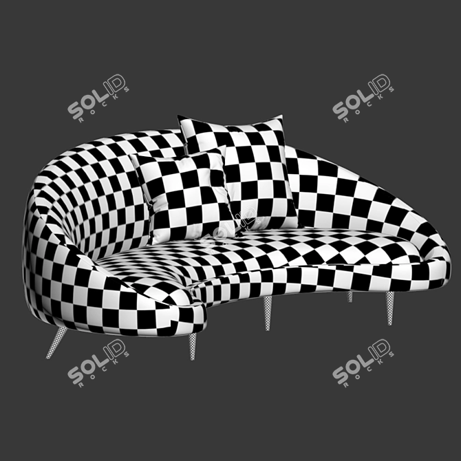 Jonathan Adler Ether Curved Sofa 3D model image 3