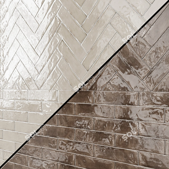 EQUIPE SPLENDOURS Collection: Stylish 7.5x30 Ceramic Wall Tiles 3D model image 3