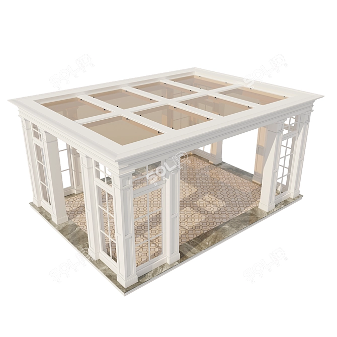 Elegant Outdoor Gazebo 3D model image 2