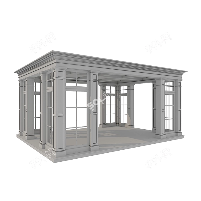 Elegant Outdoor Gazebo 3D model image 3