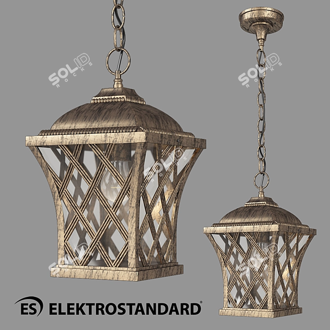 OM Street Pendant Lamp | Black Gold Finish 3D model image 1