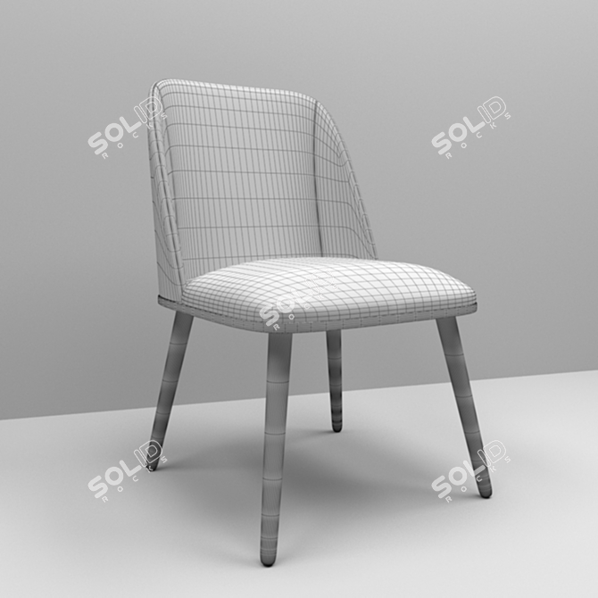 Sleek Flex Back Chair 3D model image 2