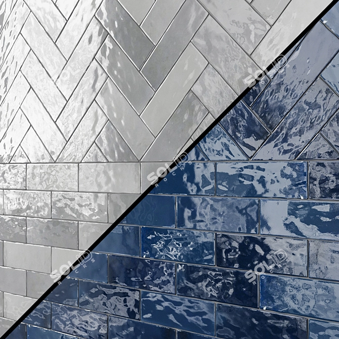 Title: EQUIPE ARTISAN Ceramic Wall Tiles - 6.5x20 cm 3D model image 4
