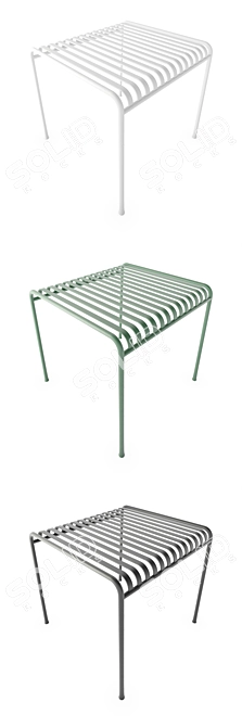 Palissade Table Stool: Sleek and Versatile 3D model image 2