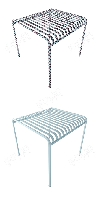 Palissade Table Stool: Sleek and Versatile 3D model image 4
