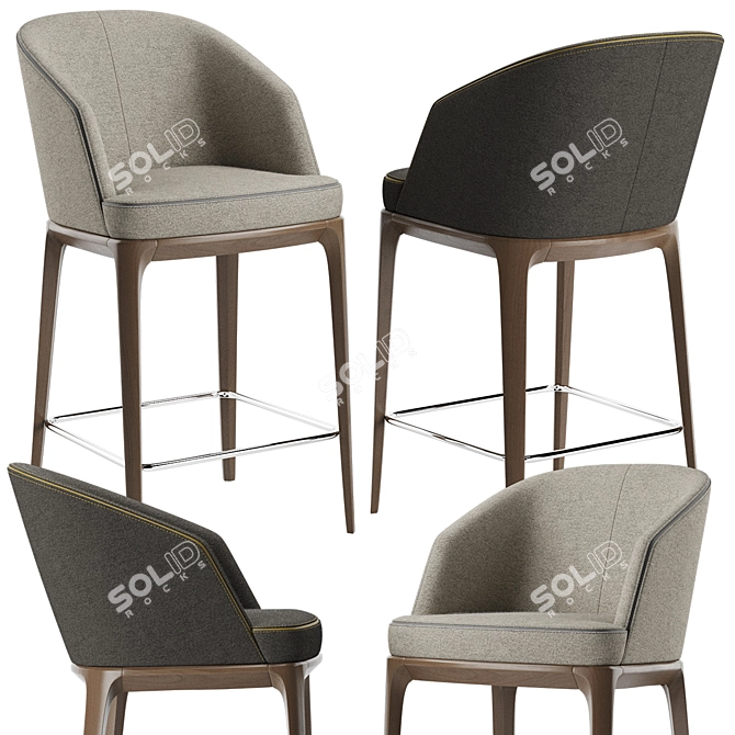 Elegant and Compact Pace B Chair 3D model image 1