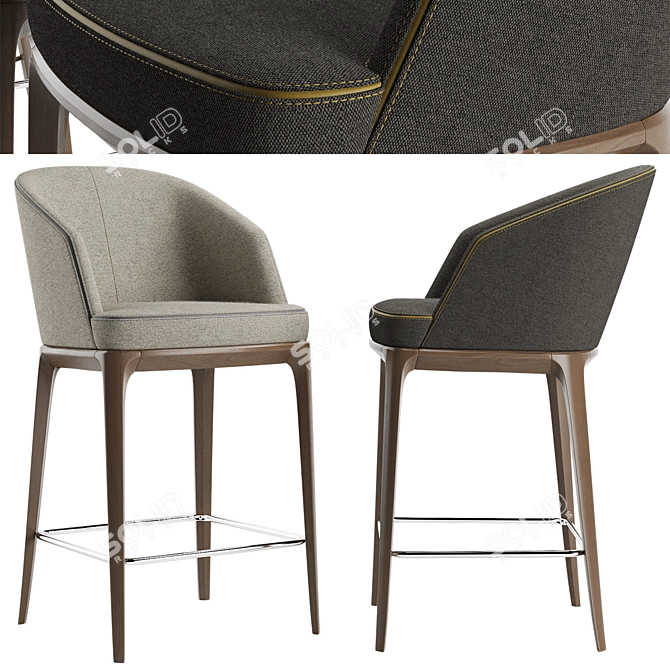 Elegant and Compact Pace B Chair 3D model image 2