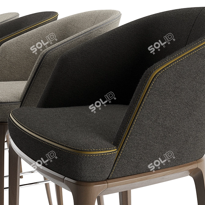 Elegant and Compact Pace B Chair 3D model image 3