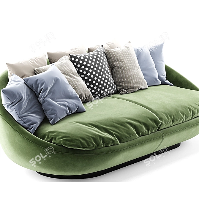 Luxury Italian Lacoon Sofa 3D model image 3