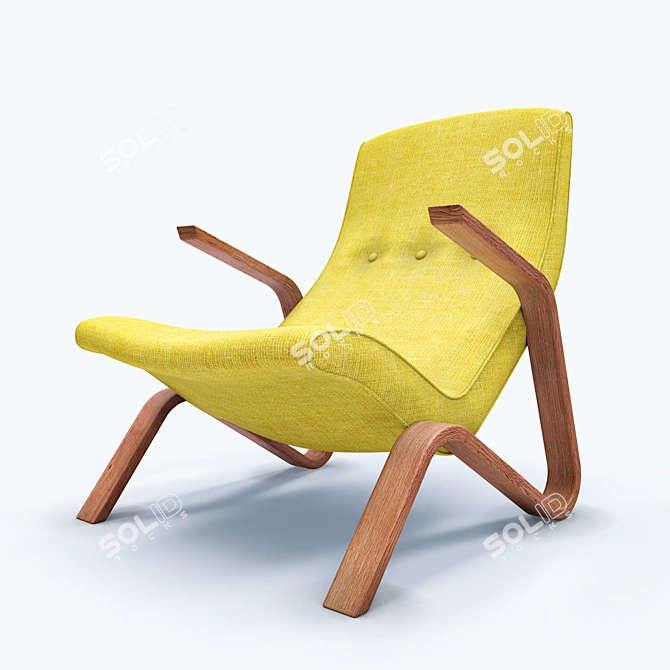 Sleek Zen Crasshopper Chair 3D model image 3