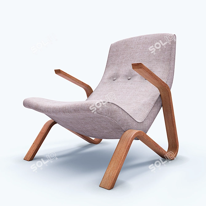 Sleek Zen Crasshopper Chair 3D model image 6