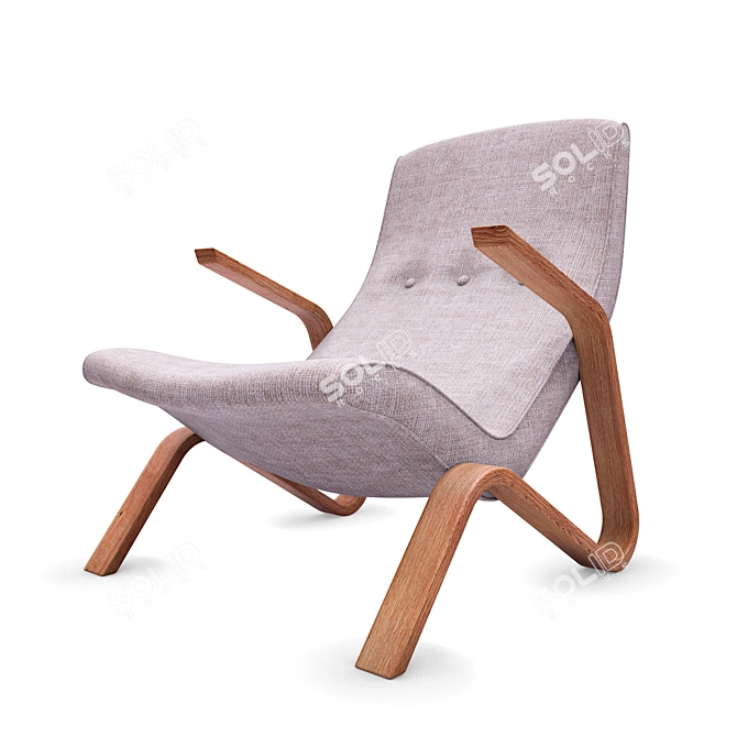 Sleek Zen Crasshopper Chair 3D model image 7