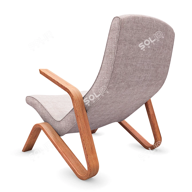 Sleek Zen Crasshopper Chair 3D model image 8