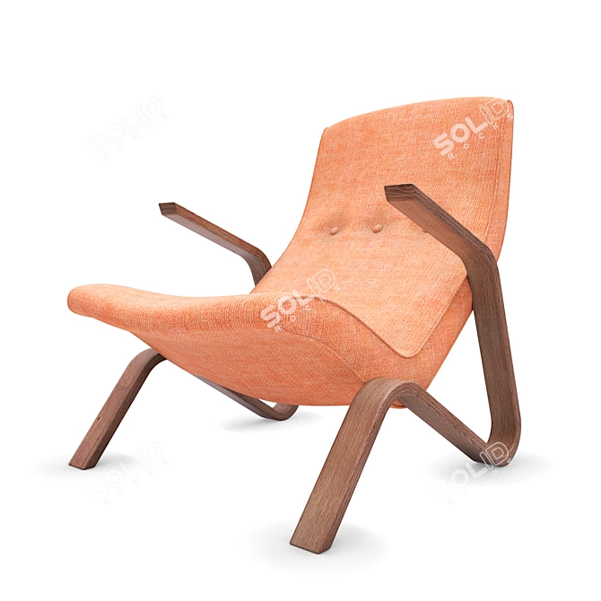 Sleek Zen Crasshopper Chair 3D model image 9