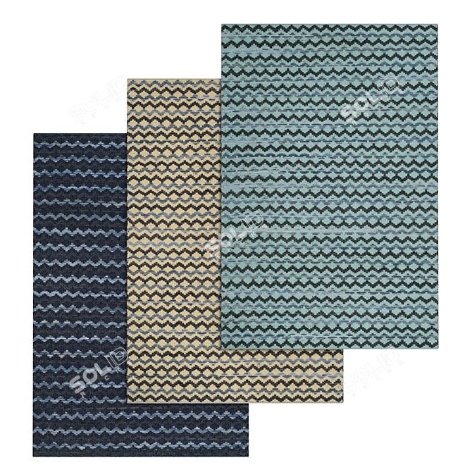 Title: Versatile Carpets Set - High-Quality Textures 3D model image 1