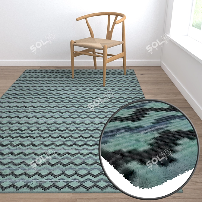 Title: Versatile Carpets Set - High-Quality Textures 3D model image 5