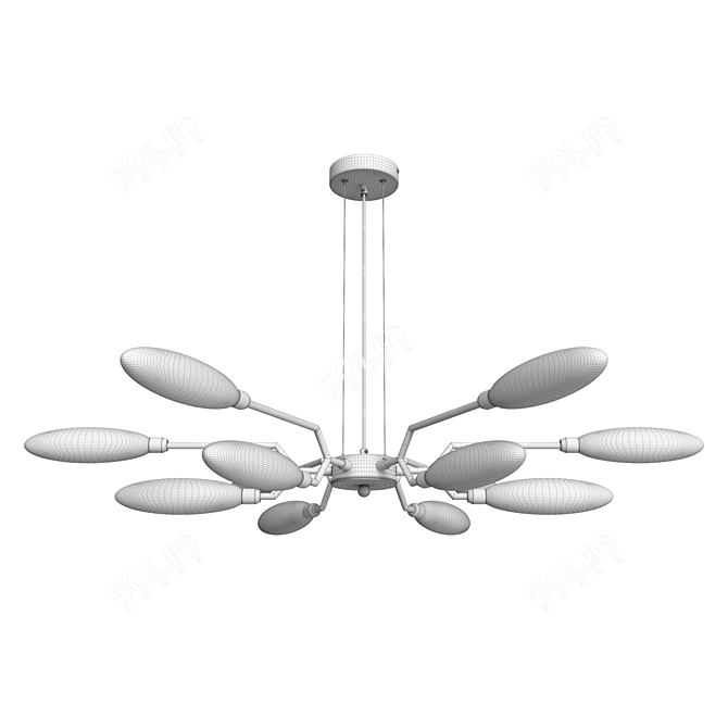 Elegant German Chandelier Ventura 3D model image 3