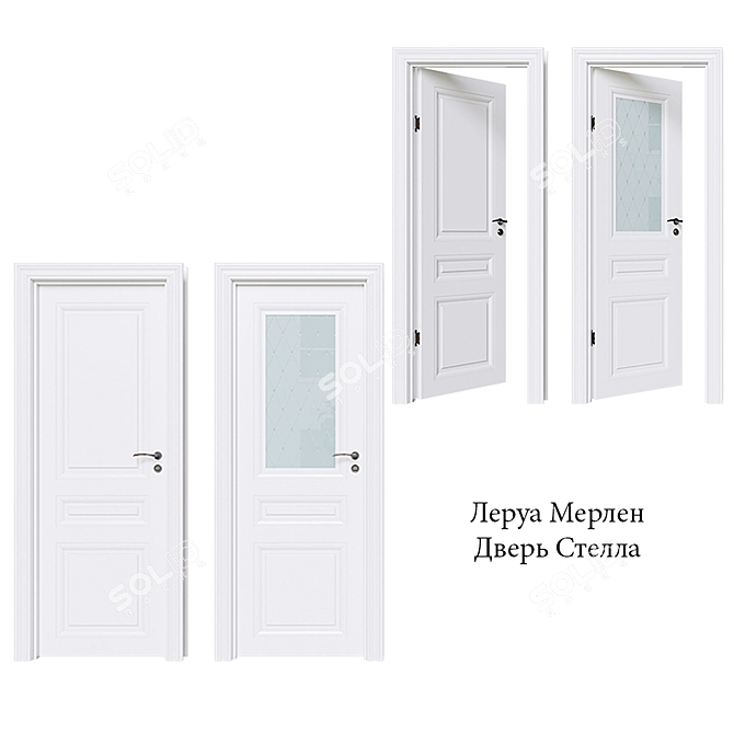 Lerua Merlen Interior Doors 3D model image 3