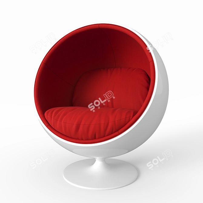 ErgoFit Ball Chair: Optimal Comfort & Support 3D model image 2