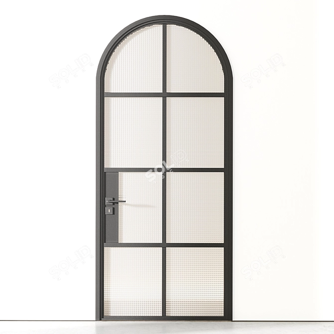 Stylish Arch Single Door 3D model image 2