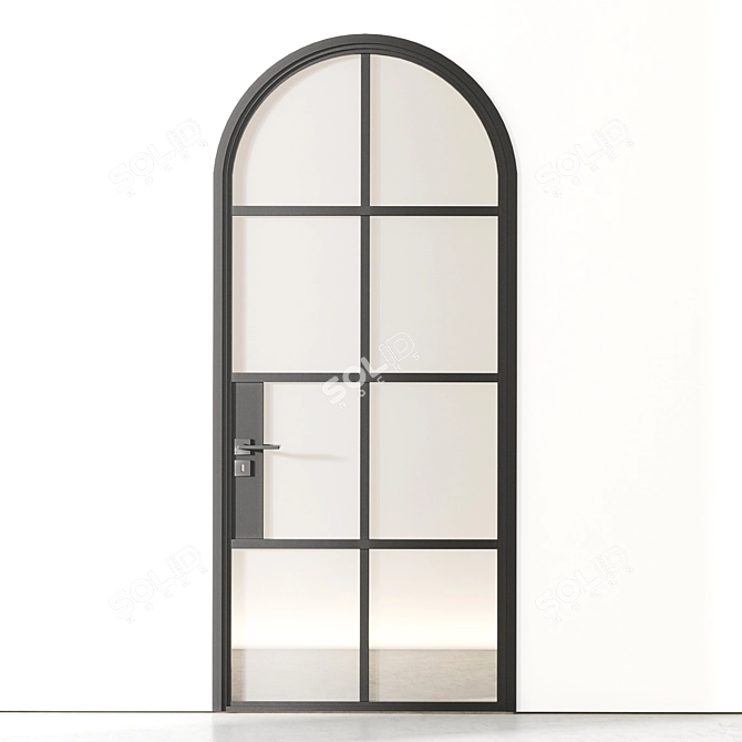 Stylish Arch Single Door 3D model image 3