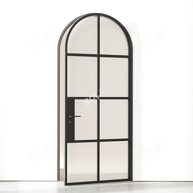 Stylish Arch Single Door 3D model image 5