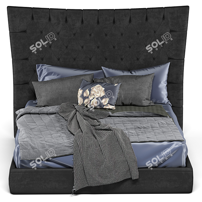 Elegant Chesterfield Bed: Classic Design 3D model image 4