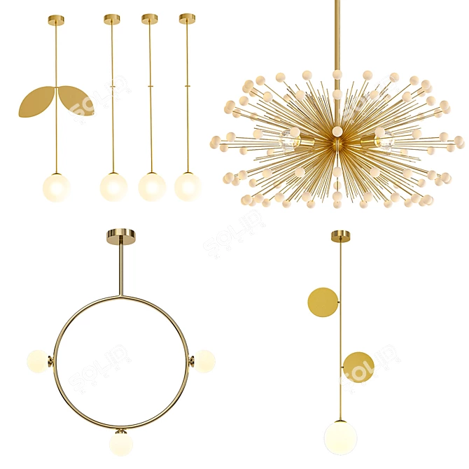 Modern Chandelier Collection 3D model image 1