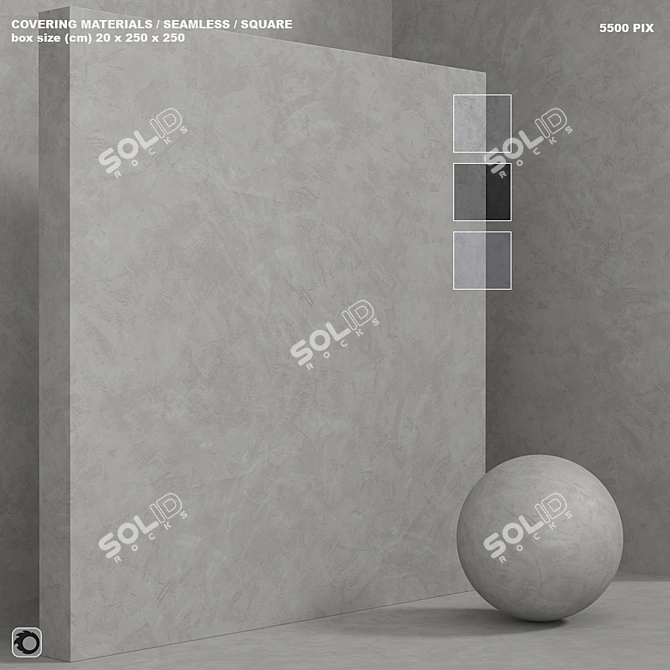 Seamless Concrete Plaster Set 3D model image 1