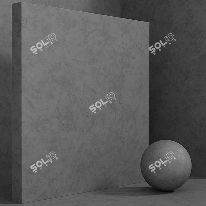 Seamless Concrete Plaster Set 3D model image 4