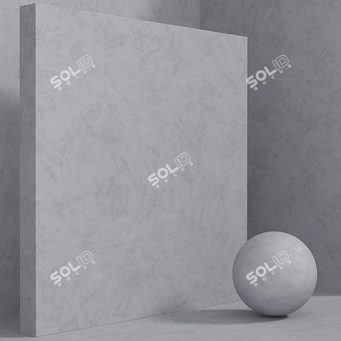 Seamless Concrete Plaster Set 3D model image 5