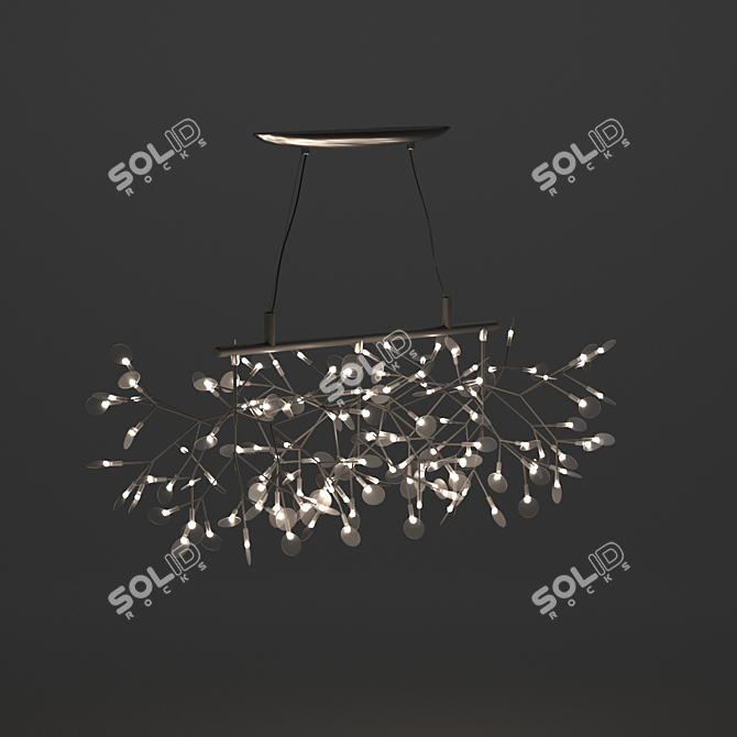 Sleek Crystal Pendant Lamp 3D model image 1